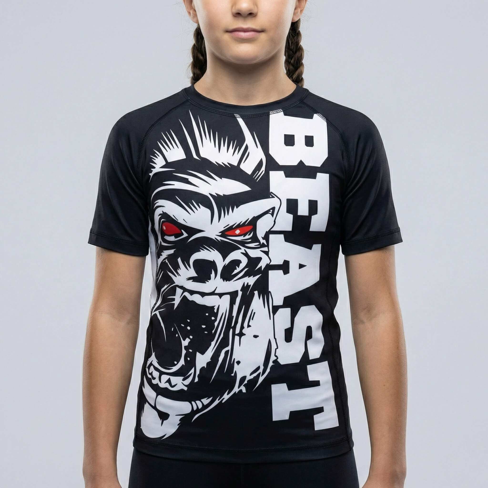 Gorilla Beast Kids Short Sleeve Rash Guard
