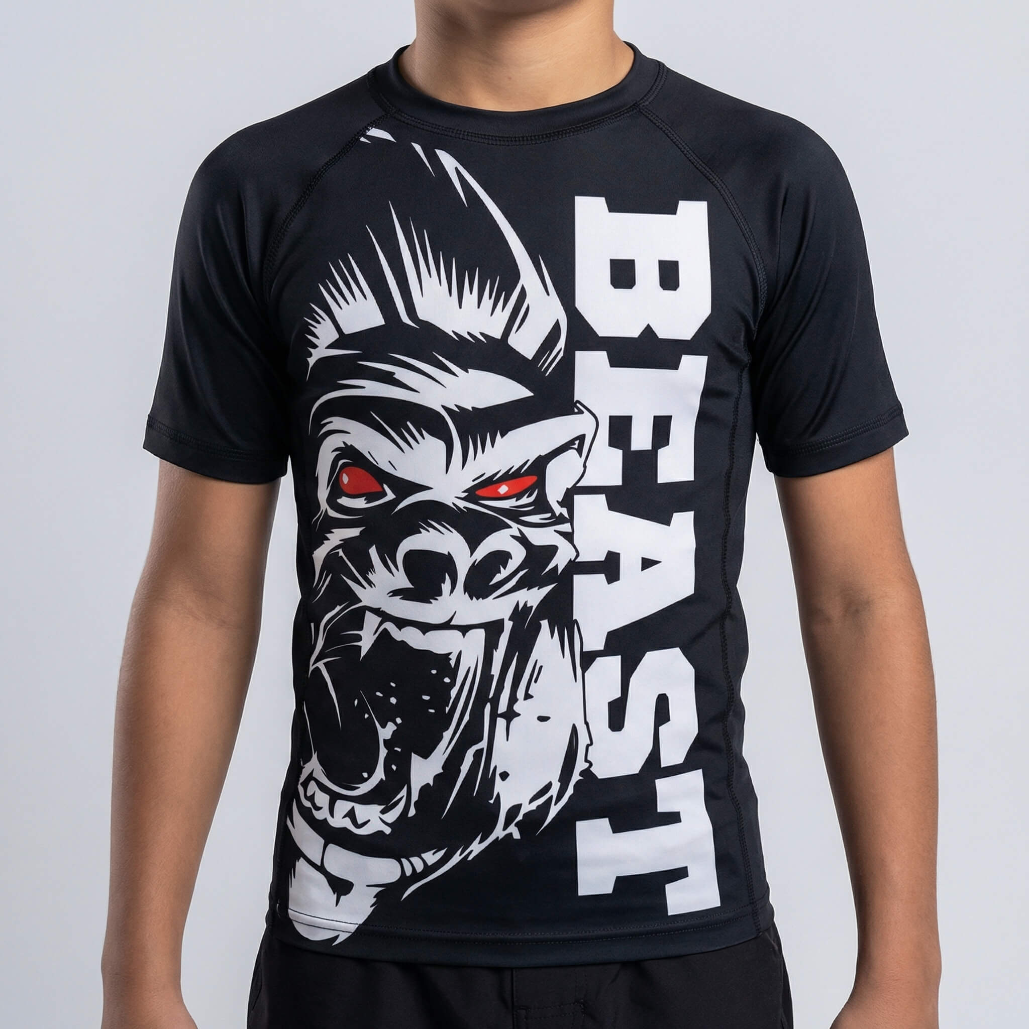 Gorilla Beast Kids Short Sleeve Rash Guard