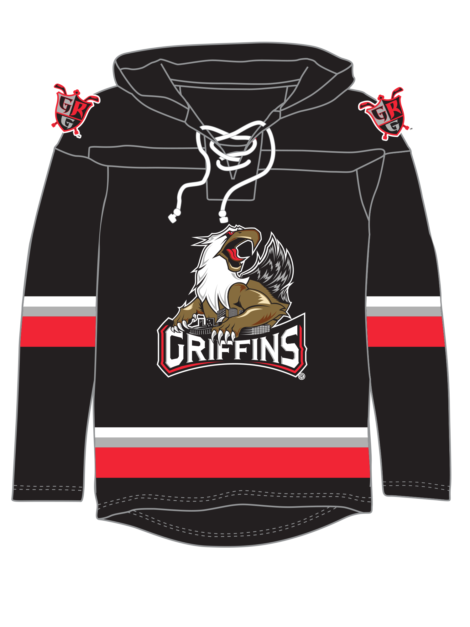 Grand Rapids Griffins AHL Hockey Embroidered Lace Hoodie
