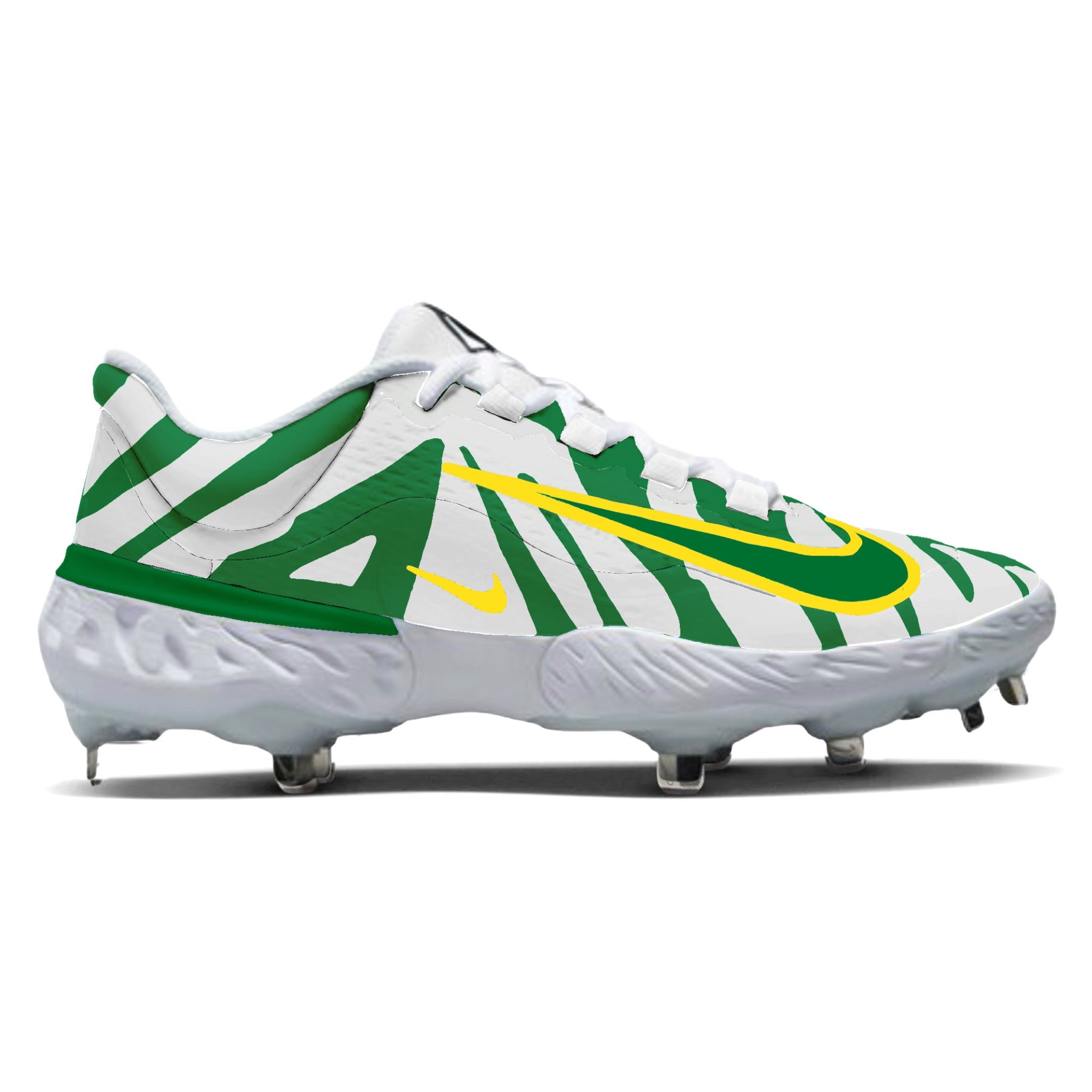 "Green Flash" Nike Alpha Huarache Elite 4 Low Cleats