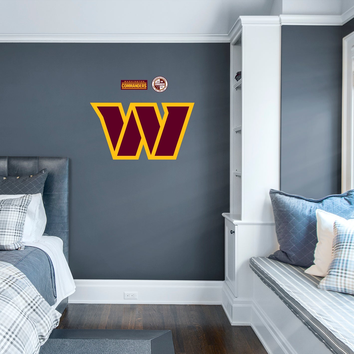 Washington Commanders RealBig Logo Collection Reusable Vinyl Wall Decals