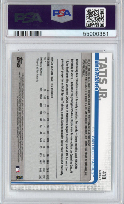 2019 Topps Complete Set Fernando Tatis Jr. #410 Throwing All-Star Game Rookie Card