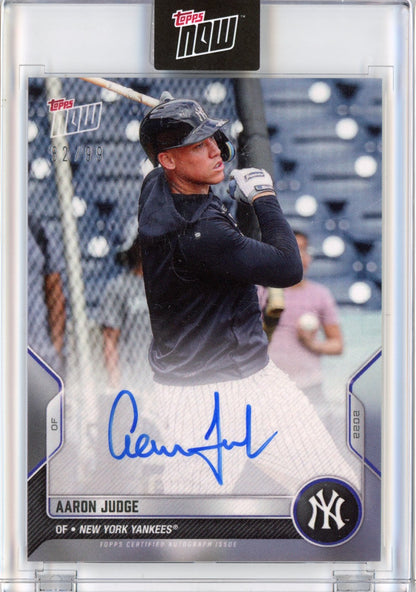 2022 Topps Now Road to Opening Day Autographed Aaron Judge Baseball Card