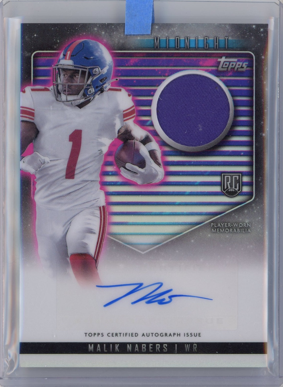 2024 Topps Midnight Malik Nabers #RJAMN RPA Auto New York Giants Rookie RC Football Card