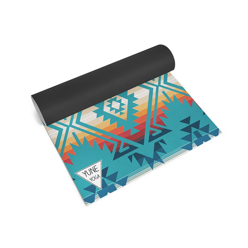 Jerome Turquoise Yoga Mat – 6 Mm Extra Thick, Double-sided Non-slip, Eco-friendly Per With Turquoise Water-inspired Design | Yune Yoga