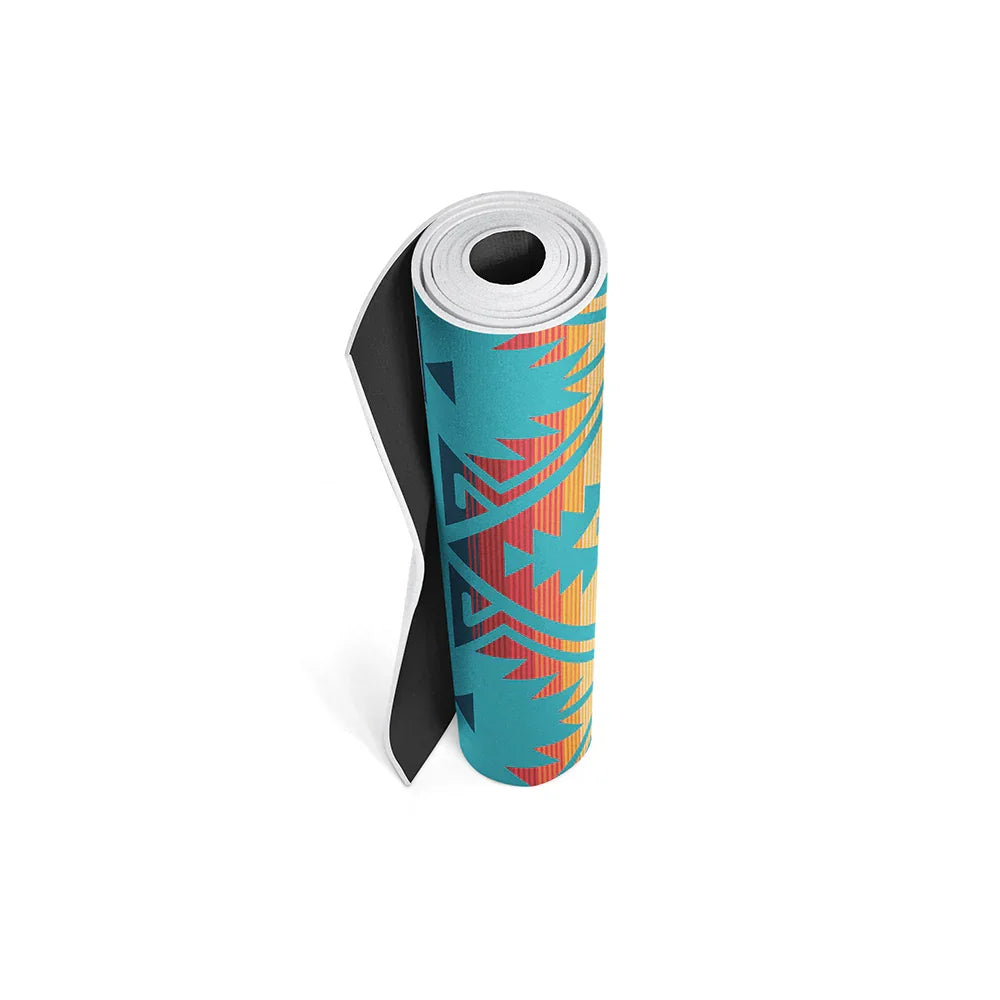 Jerome Turquoise Yoga Mat – 6 Mm Extra Thick, Double-sided Non-slip, Eco-friendly Per With Turquoise Water-inspired Design | Yune Yoga