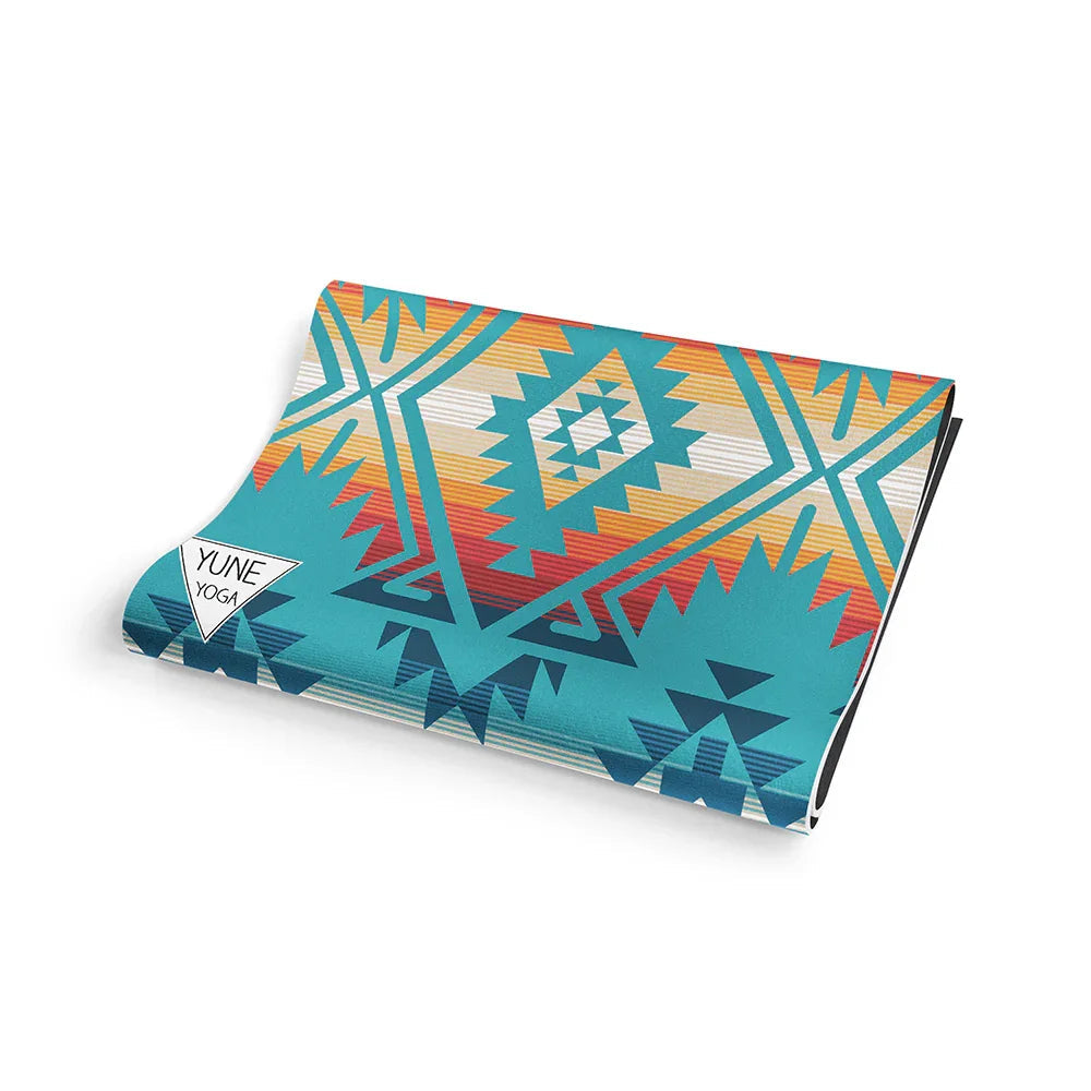 Jerome Turquoise Yoga Mat – 6 Mm Extra Thick, Double-sided Non-slip, Eco-friendly Per With Turquoise Water-inspired Design | Yune Yoga