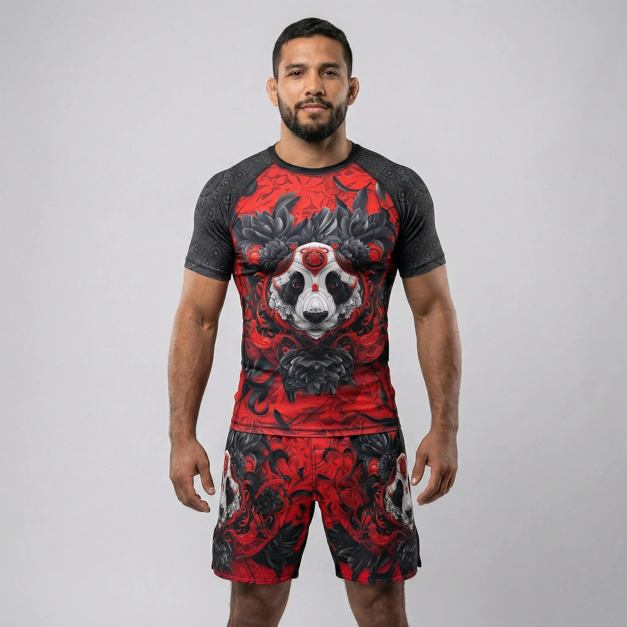 Lotus Panda Short Sleeve Rash Guard