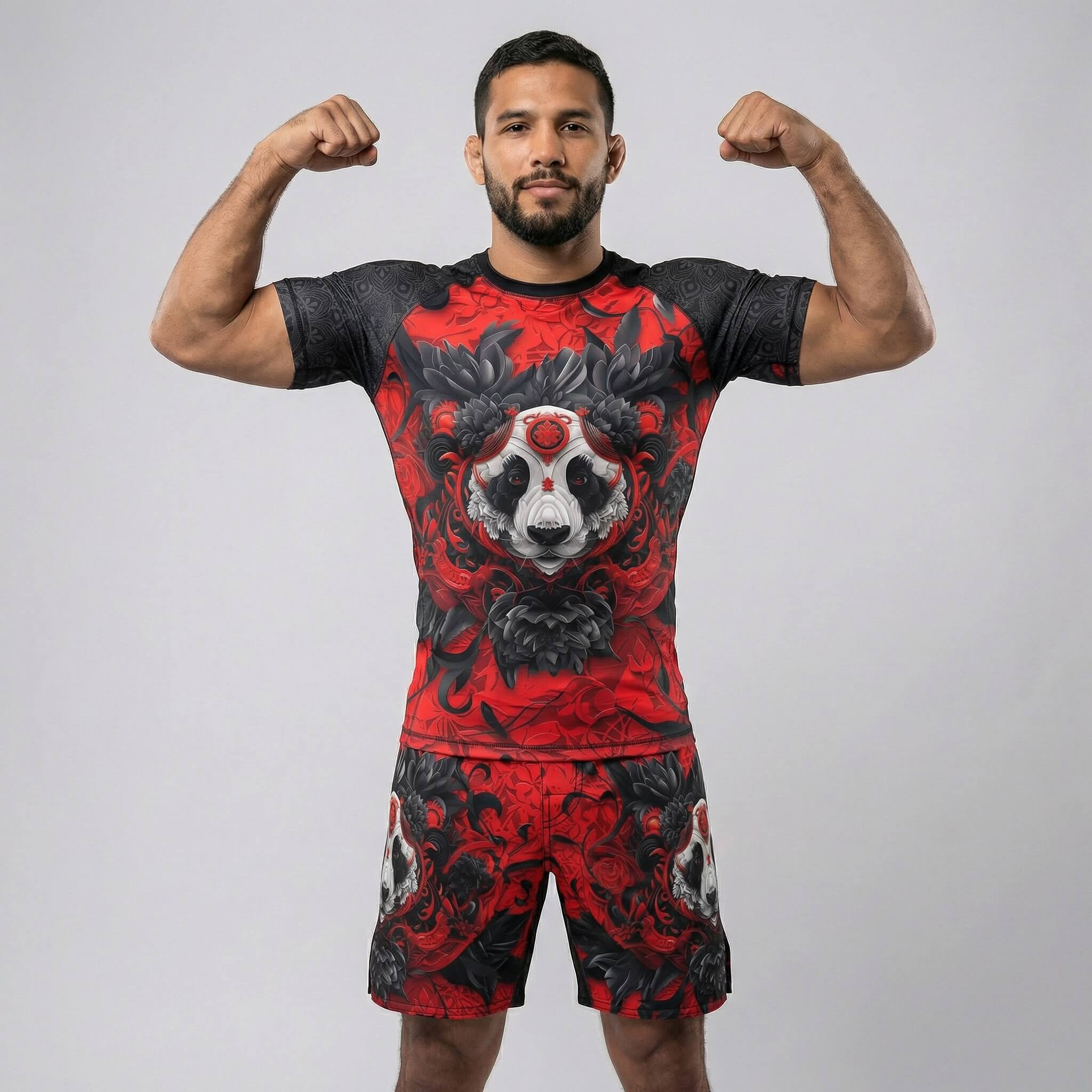 Lotus Panda Short Sleeve Rash Guard