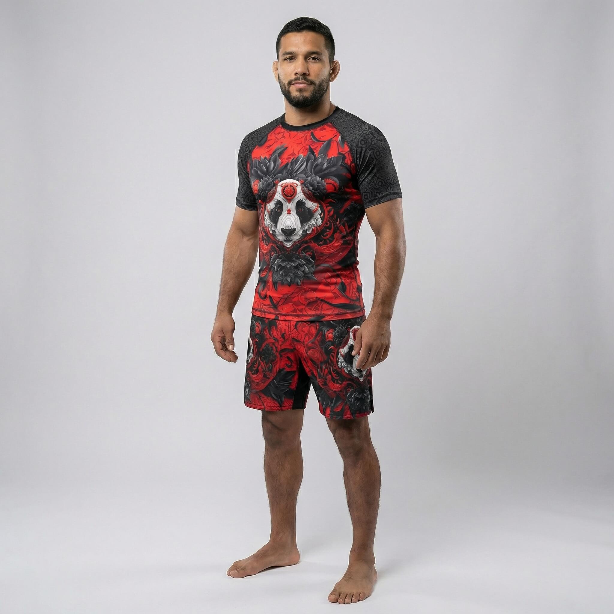 Lotus Panda Short Sleeve Rash Guard