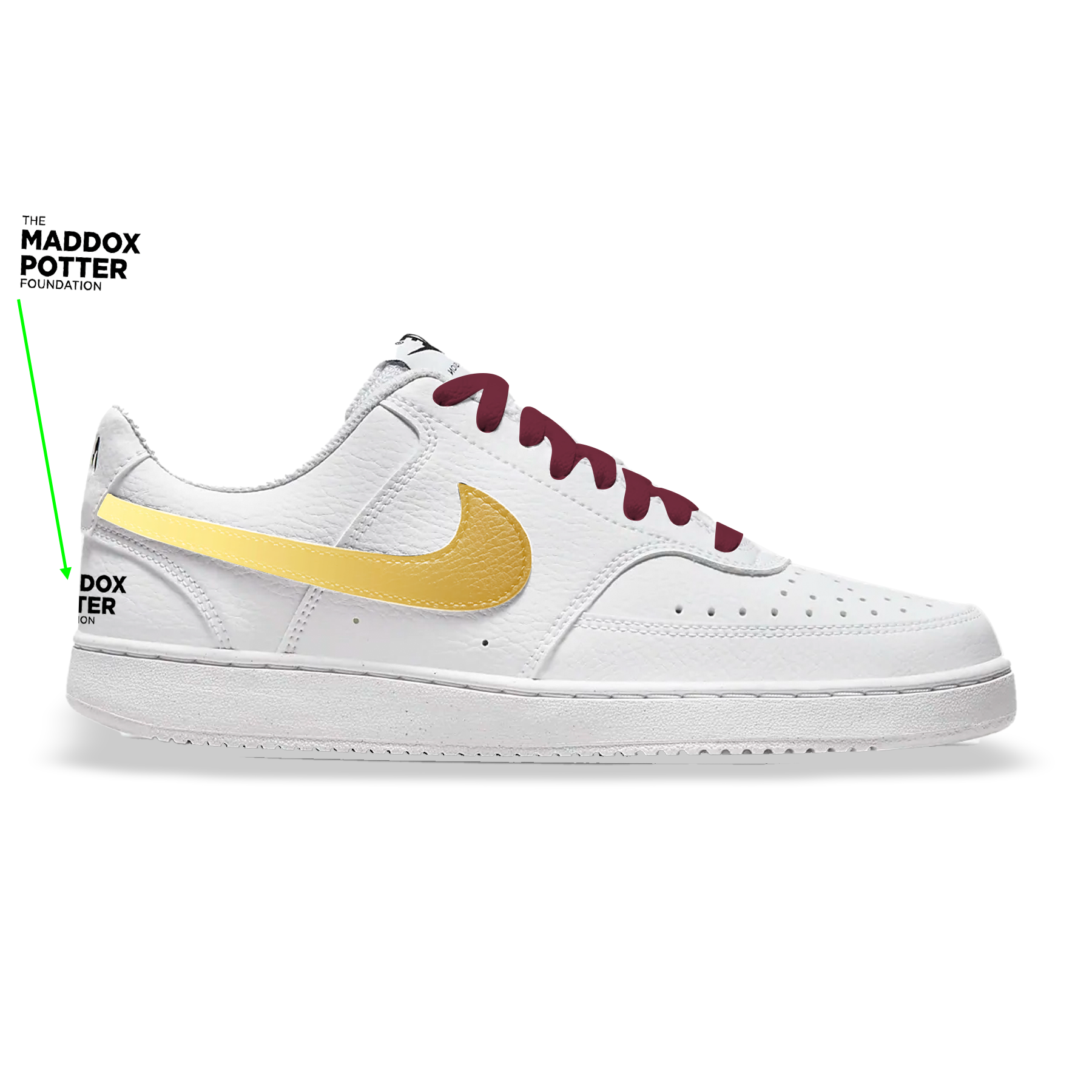 "Maddox Potter Foundation" Nike Court Vision Low Shoes