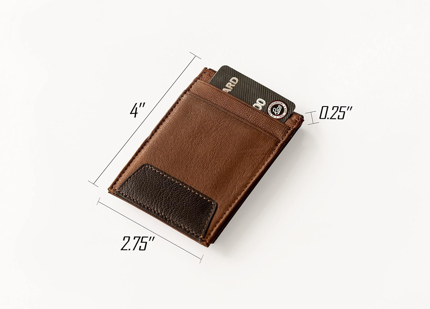 NBA New York Knicks Premium Laser Engraved Vegan Brown Leather Front Pocket Wallet