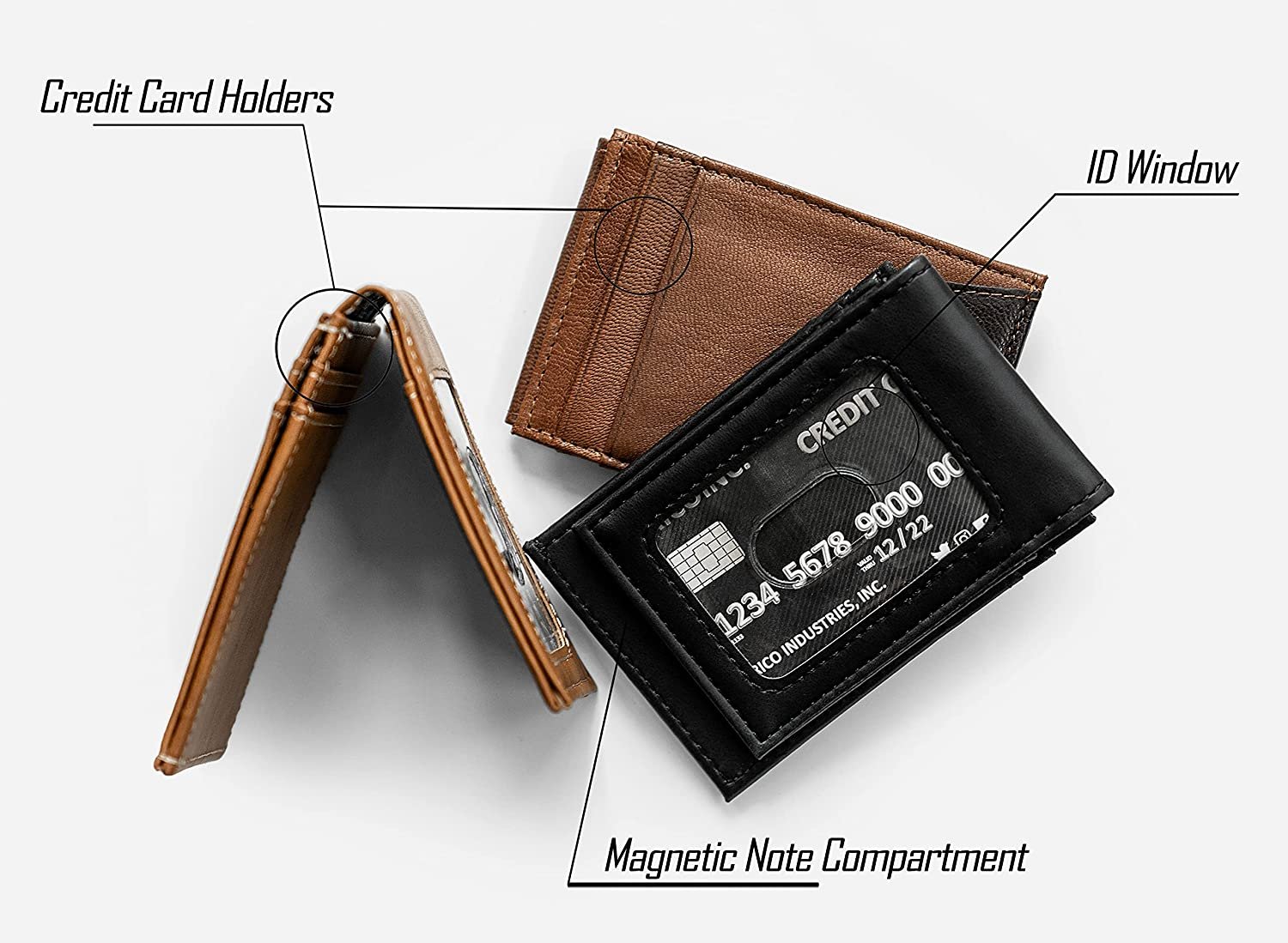 NBA New York Knicks Premium Laser Engraved Vegan Brown Leather Front Pocket Wallet