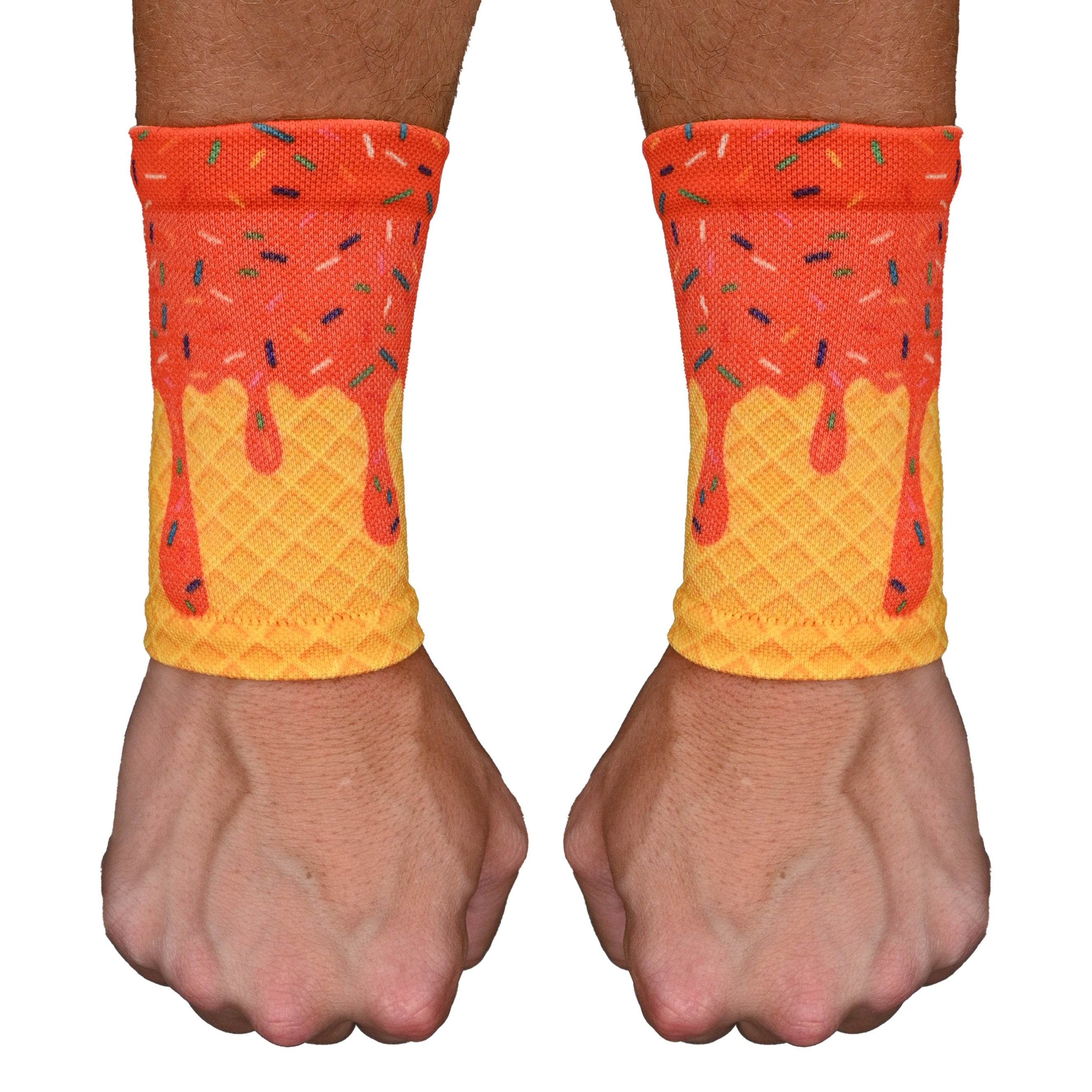 Orange Ice Cream Wrist Support Sleeves