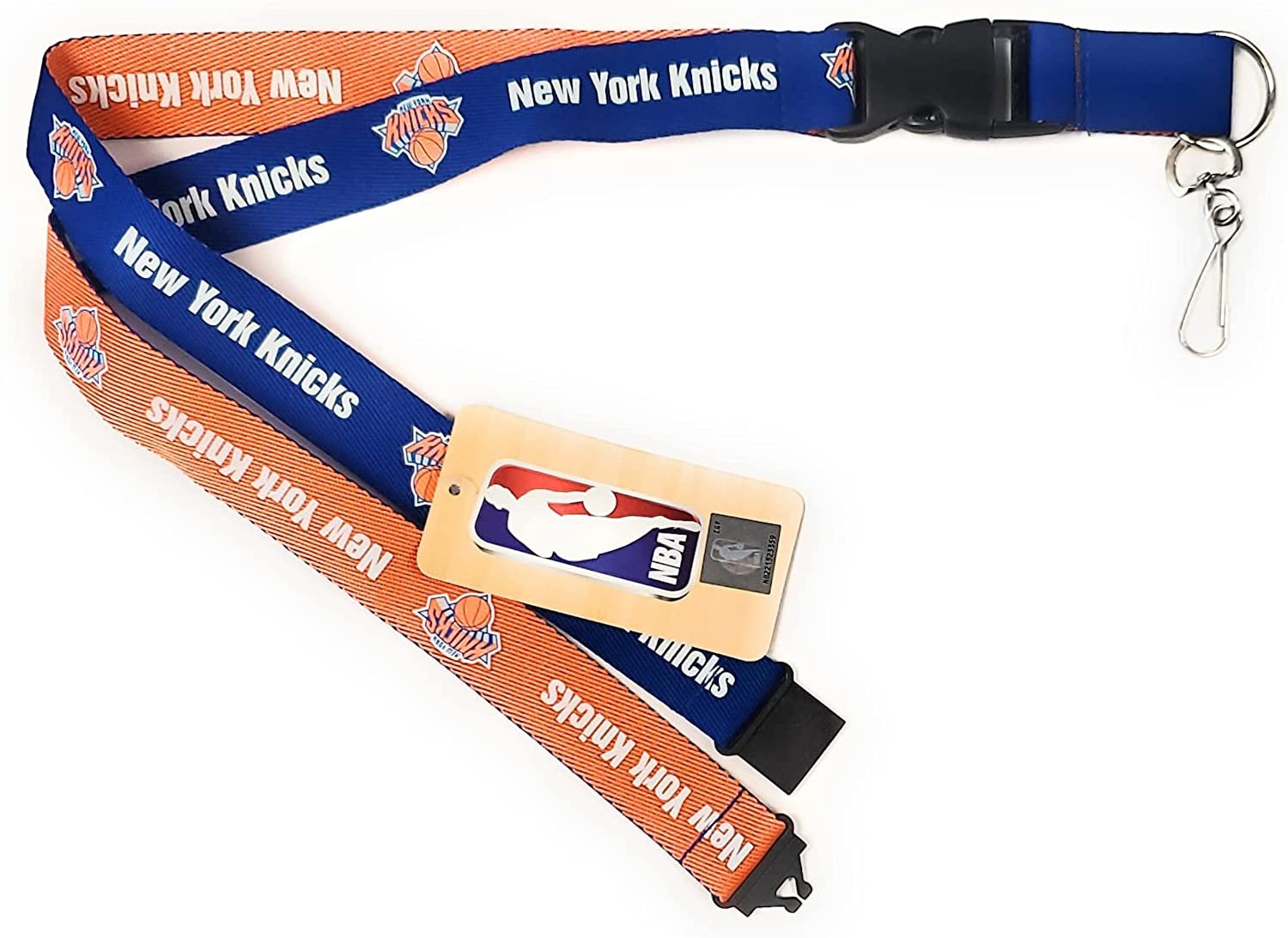 New York Knicks Premium Lanyard 2-tone Breakaway Clip Keychain