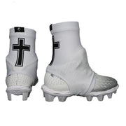 Faith Cross White Cleat Covers (Spats)
