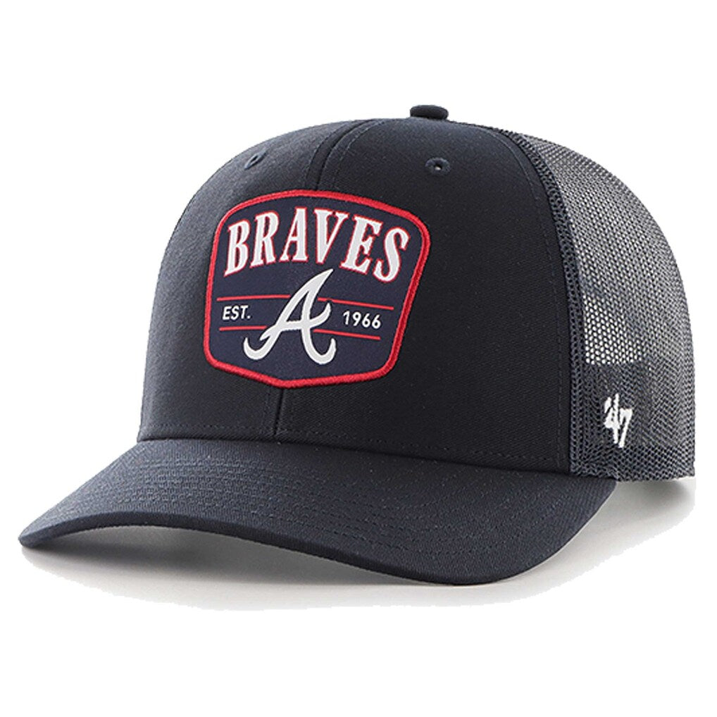 Atlanta Braves 47 Brand Navy Squad Trucker Hat