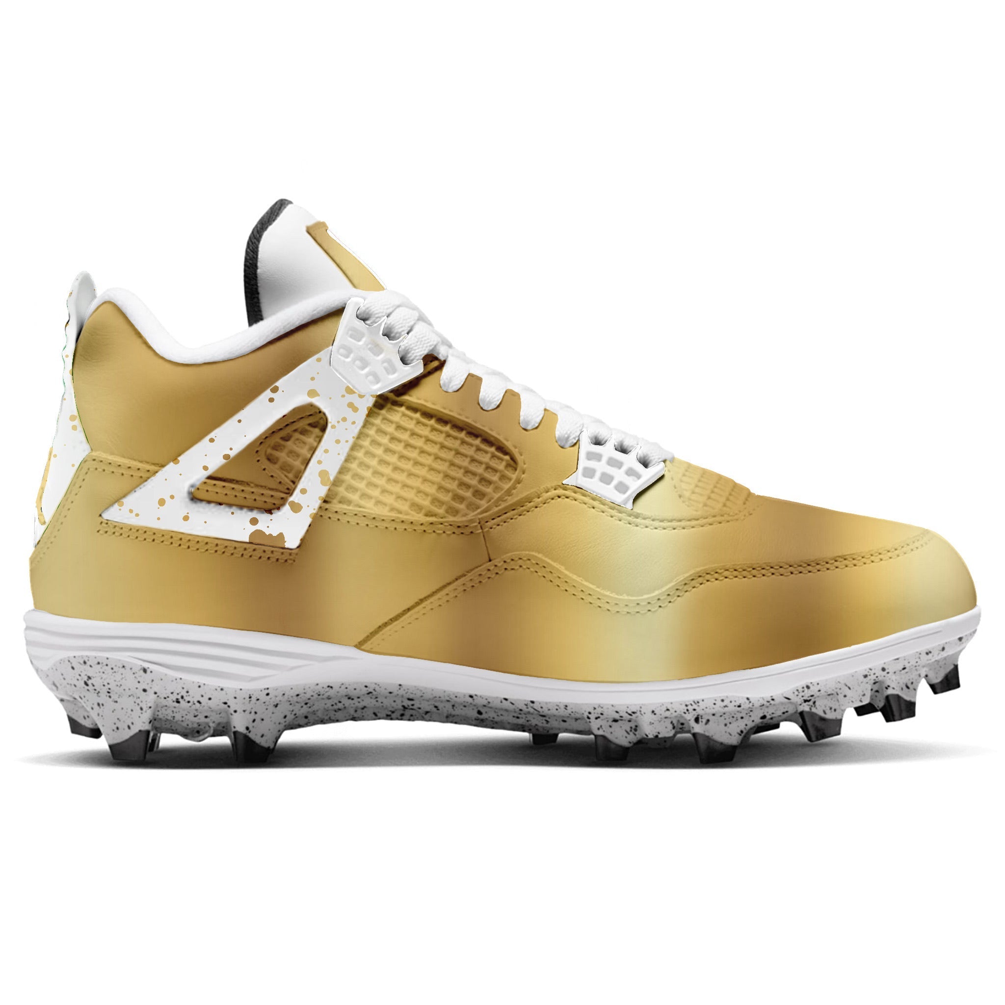 "Metallic Gold" Jordan 4 Retro TD Football Cleats