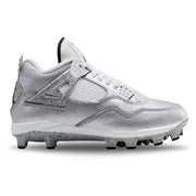 "Metallic Silver" Jordan 4 Retro MCS Cleats