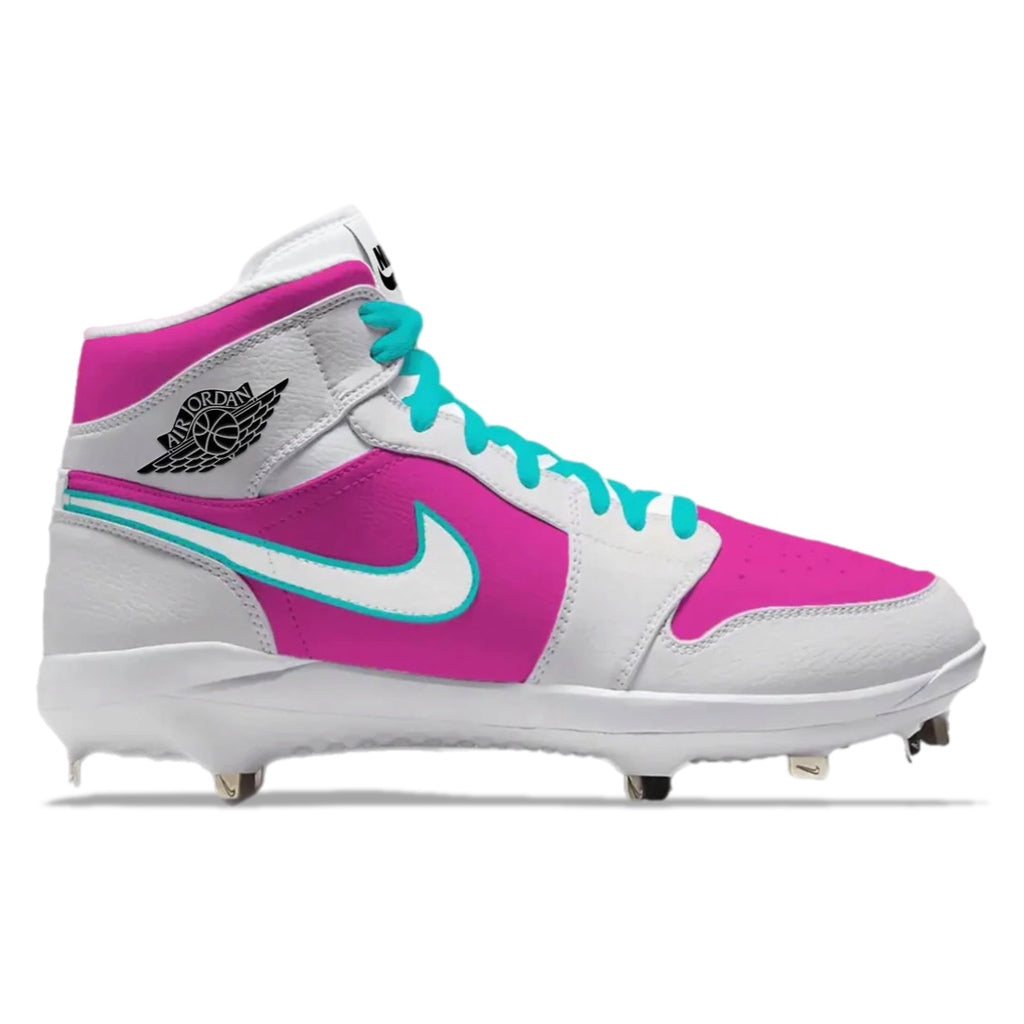 "Miami Comets Alternate" Jordan 1 Retro Baseball Cleats