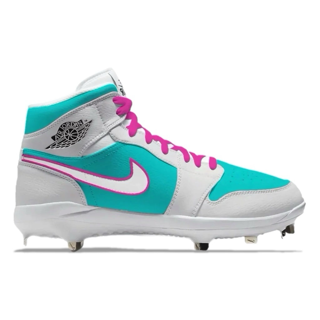 "Miami Comets" Jordan 1 Retro Baseball Cleats