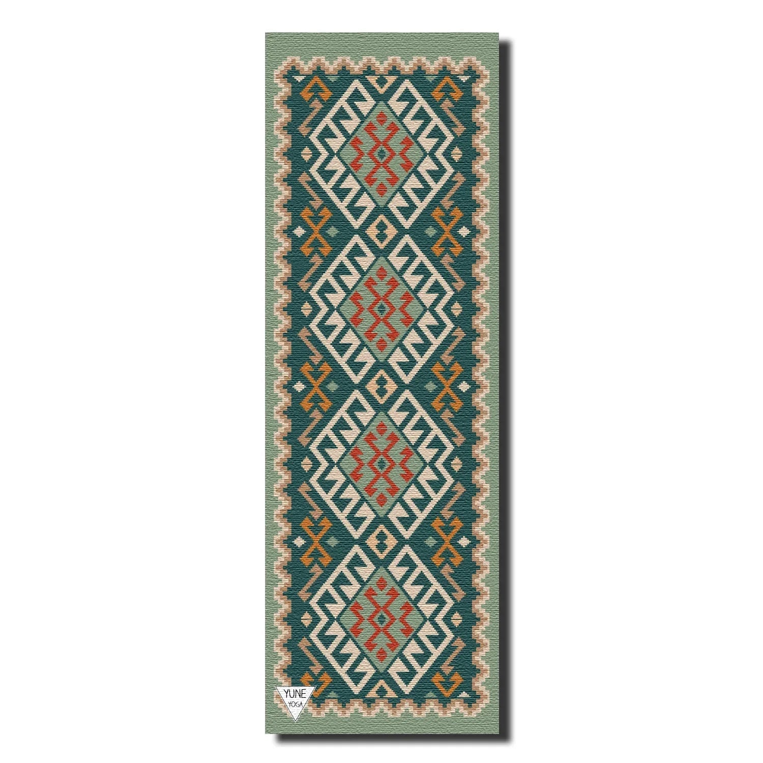 Moab Plains Yoga Mat – 6 Mm Extra Thick, Double-sided Non-slip, Eco-friendly Per With Moss Green Nature-inspired Design | Yune Yoga