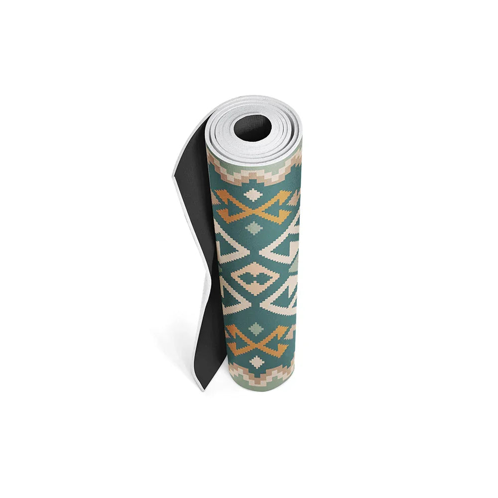Moab Plains Yoga Mat – 6 Mm Extra Thick, Double-sided Non-slip, Eco-friendly Per With Moss Green Nature-inspired Design | Yune Yoga