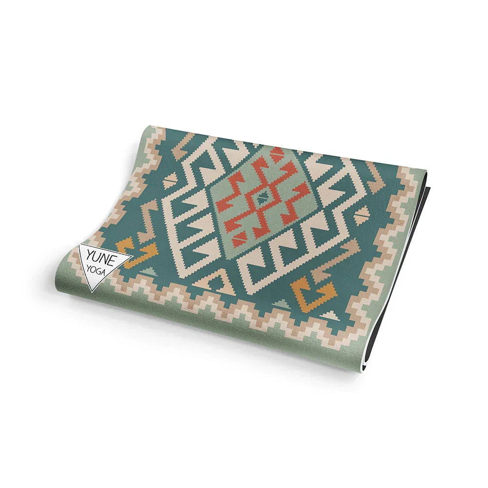 Moab Plains Yoga Mat – 6 Mm Extra Thick, Double-sided Non-slip, Eco-friendly Per With Moss Green Nature-inspired Design | Yune Yoga