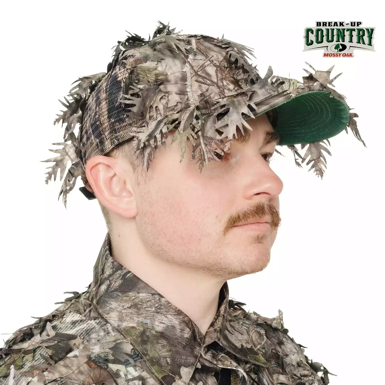 2-in-1 FRONT Leafy Face Mask and Camo Hat