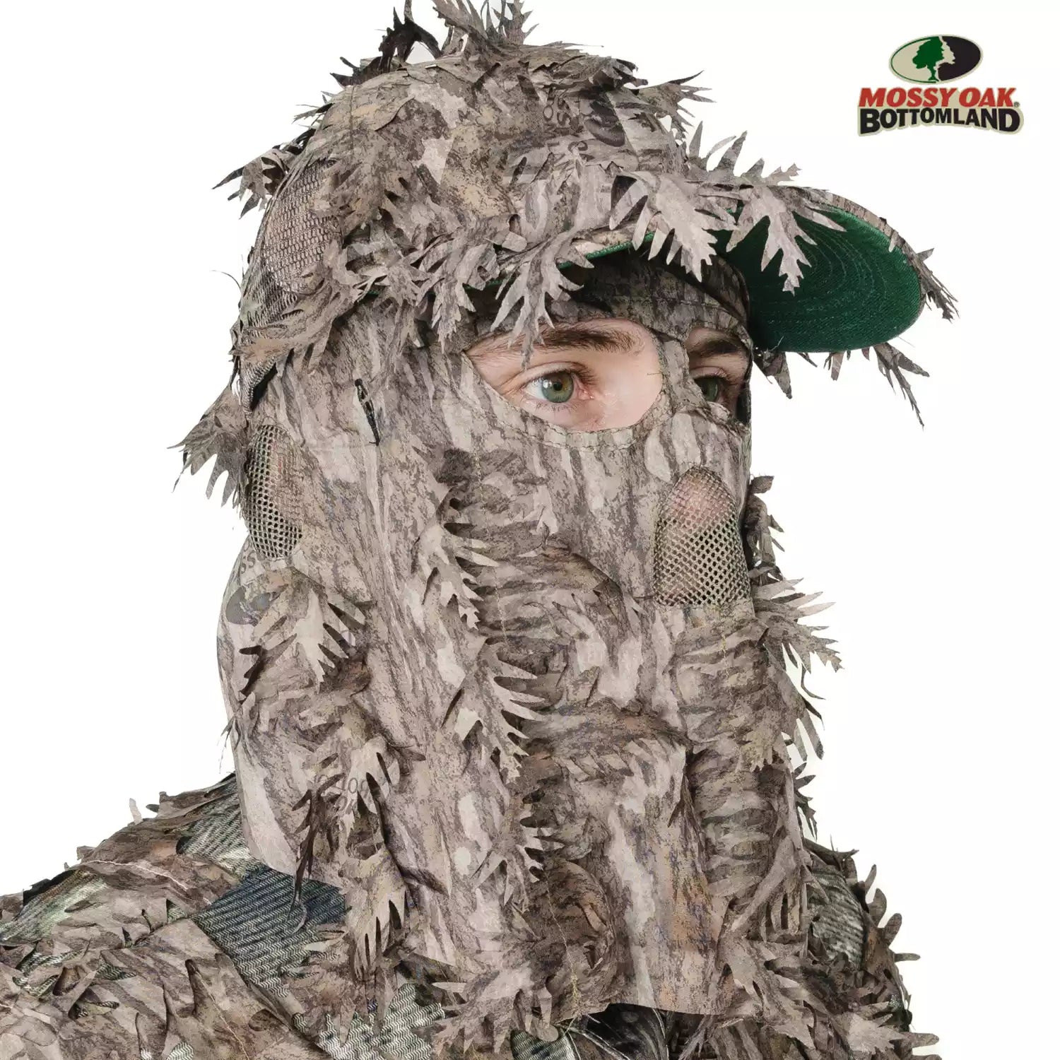 2-in-1 FRONT Leafy Face Mask and Camo Hat
