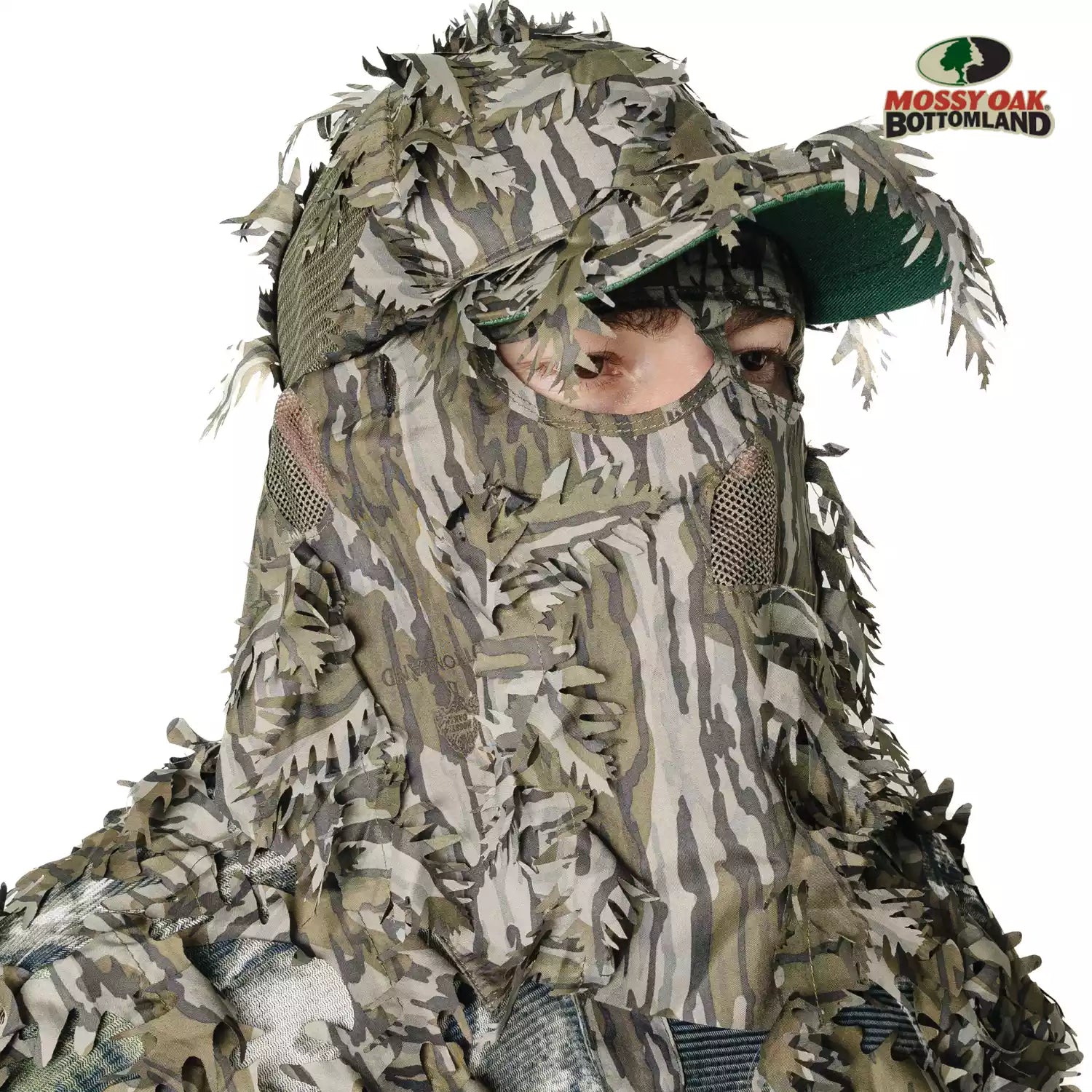2-in-1 FRONT Leafy Face Mask and Camo Hat