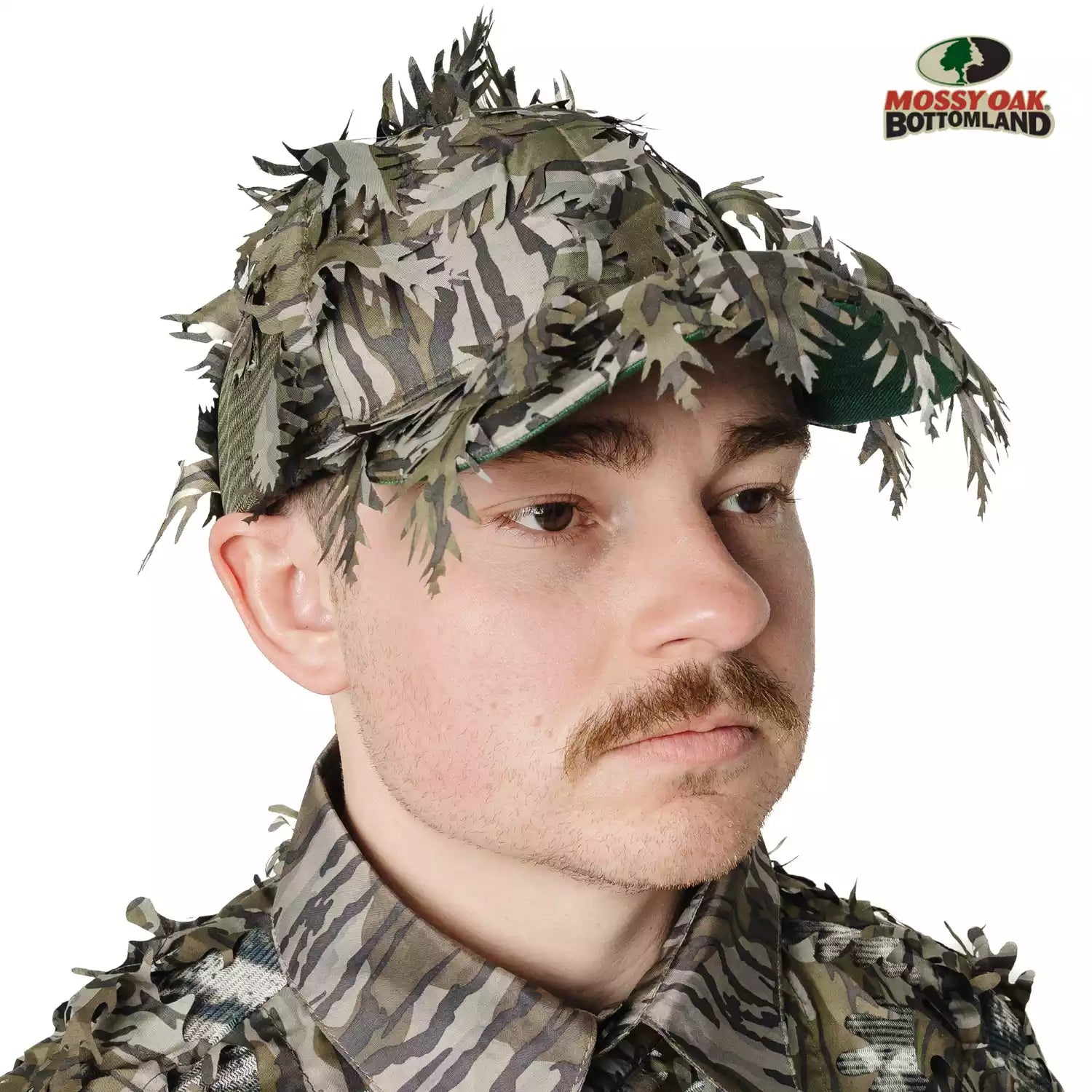 2-in-1 FRONT Leafy Face Mask and Camo Hat