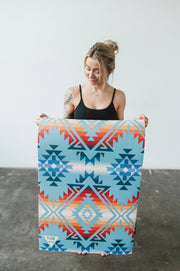 Jerome Turquoise Yoga Mat – 6 Mm Extra Thick, Double-sided Non-slip, Eco-friendly Per With Turquoise Water-inspired Design | Yune Yoga