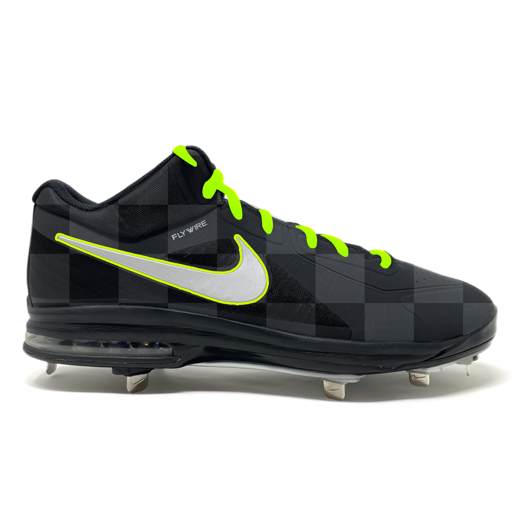 "Neon Transparent Checkered" Nike Air Max MVP Elite 3/4 Cleats