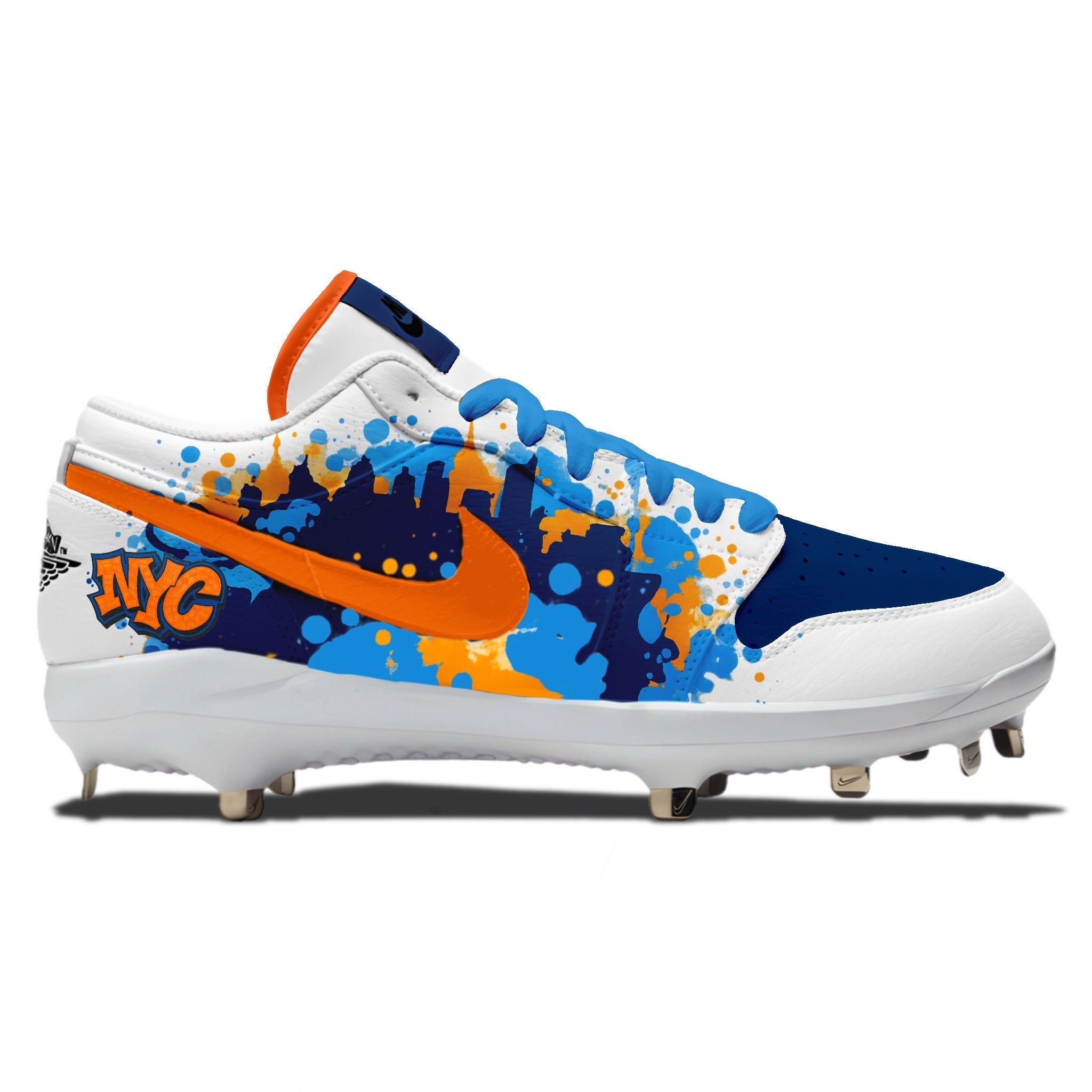 Nike "NYC Graffiti" Jordan 1 Retro Baseball & Softball Cleats