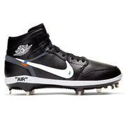 "OW Black" Jordan 1 Retro Cleats