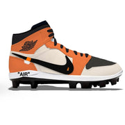 "OW Orange Cream" Jordan 1 Retro Cleats