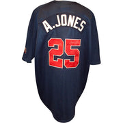 Andruw Jones Autographed Atlanta Braves (Blue #25) Custom Jersey