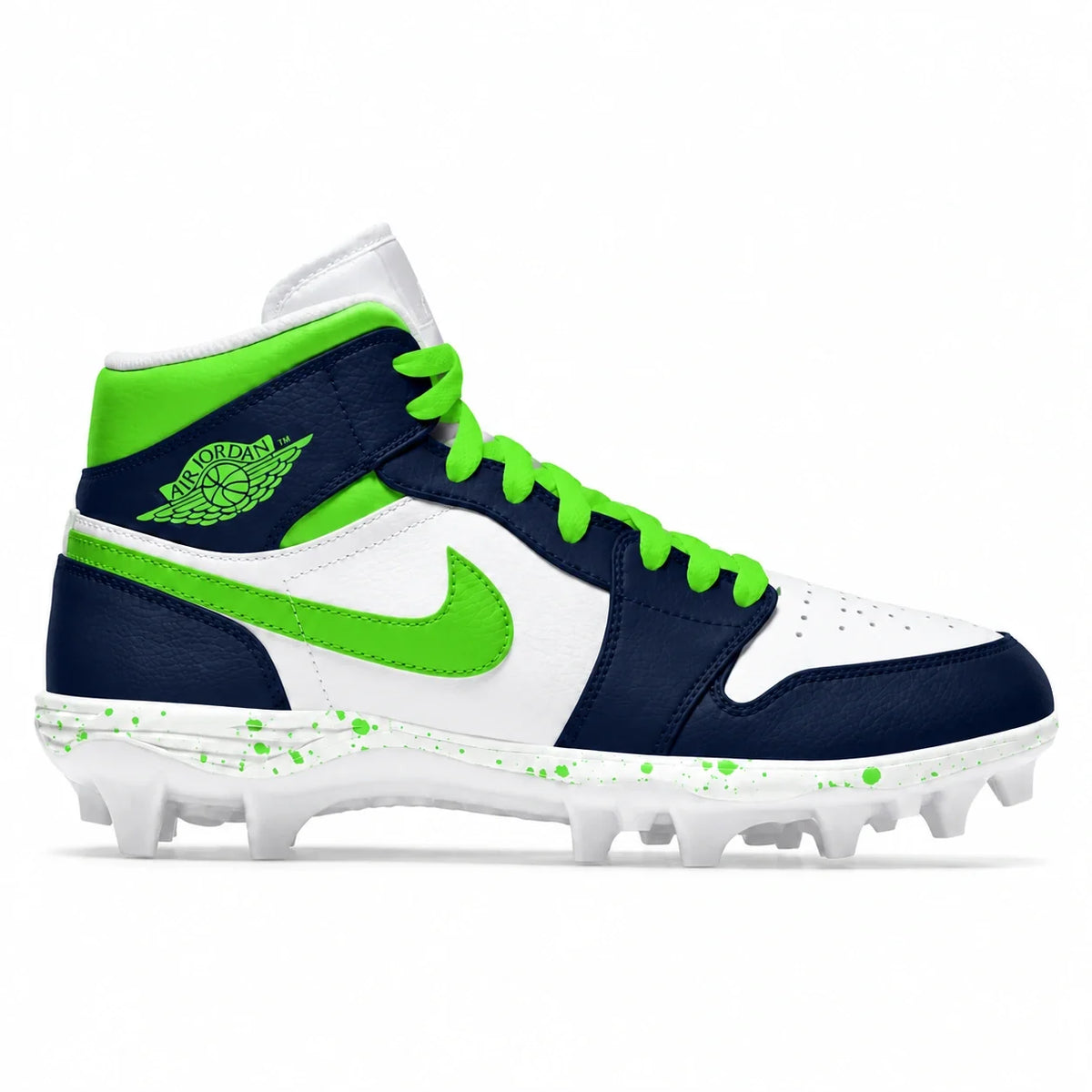 "Electric Green" Jordan 1 TD Cleats