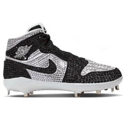 "Panda Crystals" Jordan 1 Retro Cleats