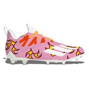 "Pink Flames" Adidas Adizero 11.0 Football Cleats