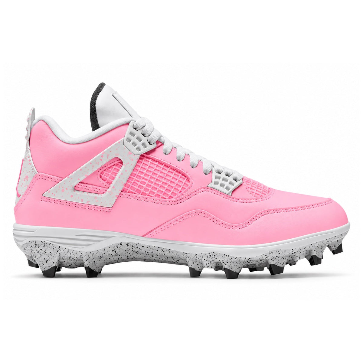 "Pink Rose" Jordan 4 Retro TD Football Cleats