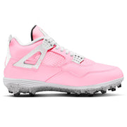 "Pink Rose" Jordan 4 Retro TD Football Cleats