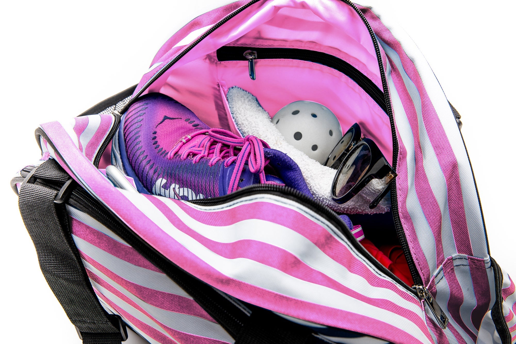 Stylish Stripe Pink Premium Women's Pickleball Bag