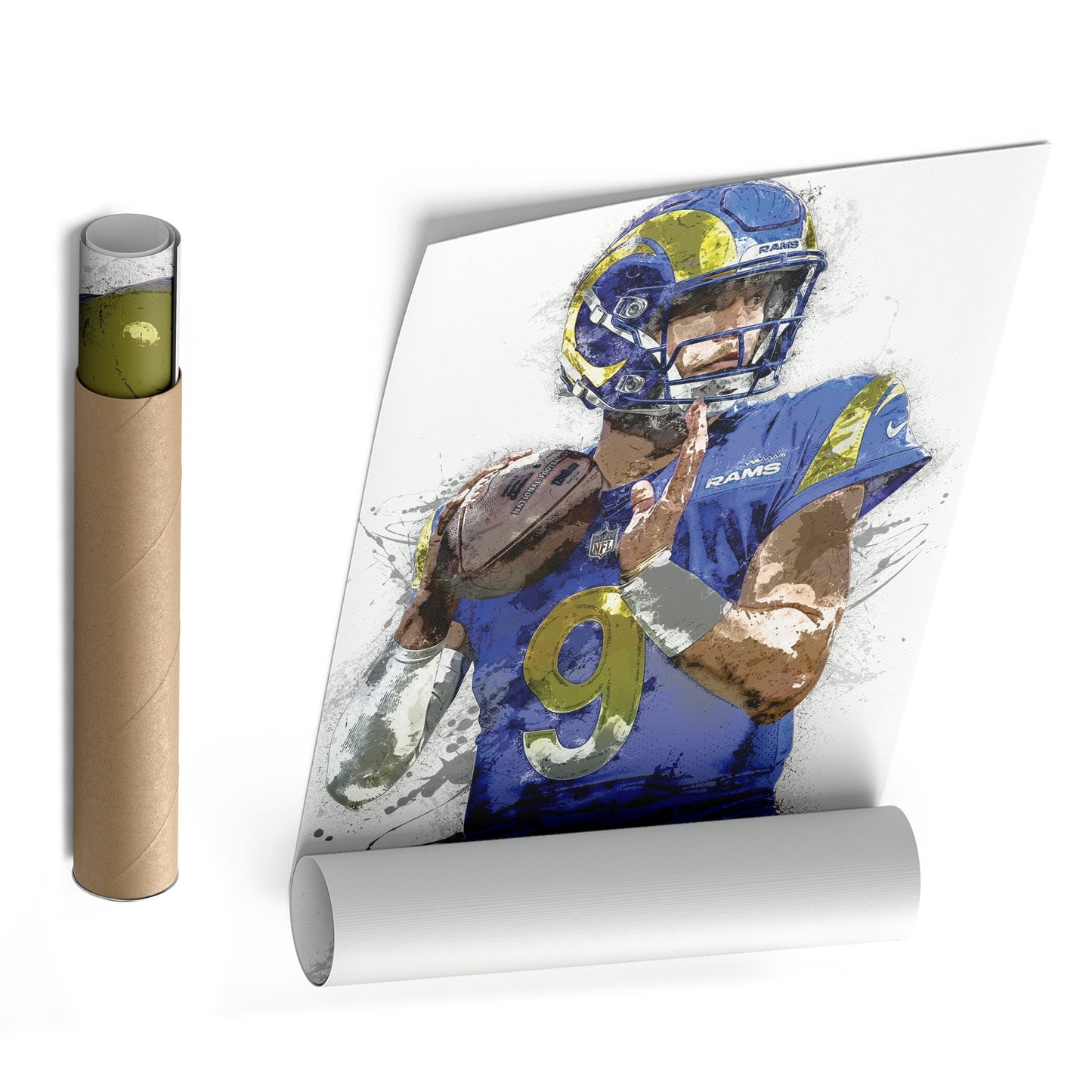 Matthew Stafford Canvas Art – Los Angeles Rams Wall Decor