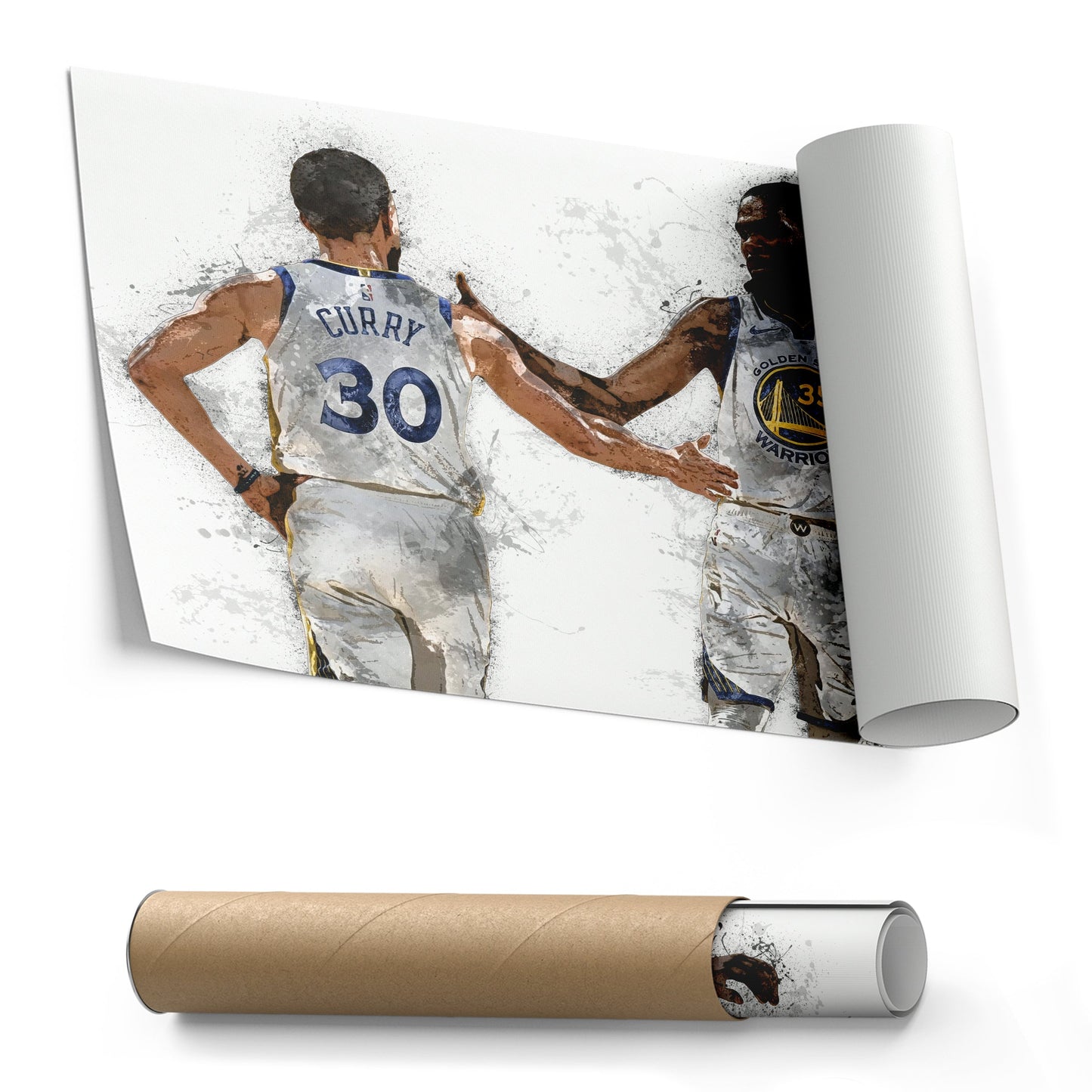Stephen Curry & Kevin Durant Canvas Art – Golden State Warriors Wall Decor
