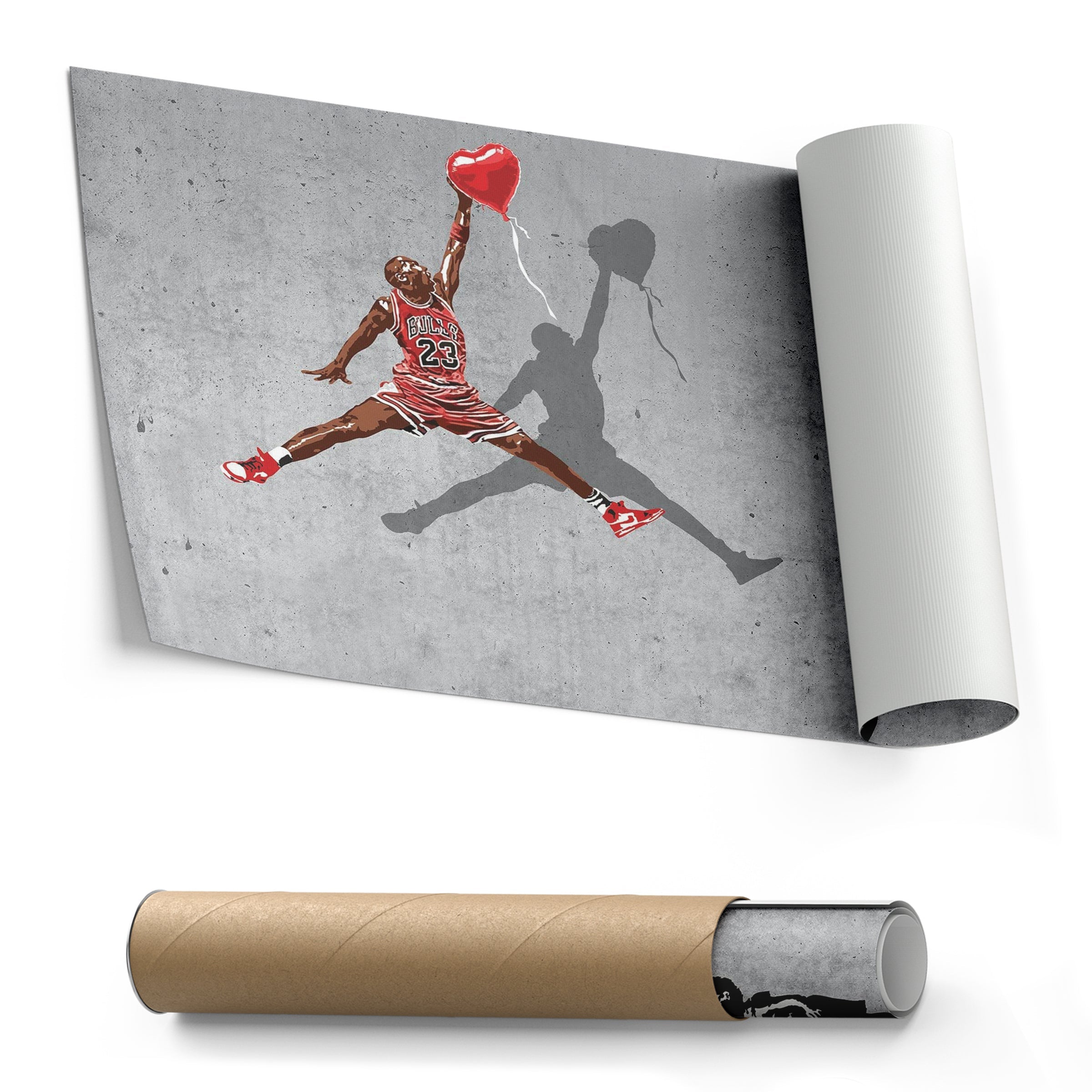 Michael Jordan Banksy Balloon Girl NBA Canvas Street Art