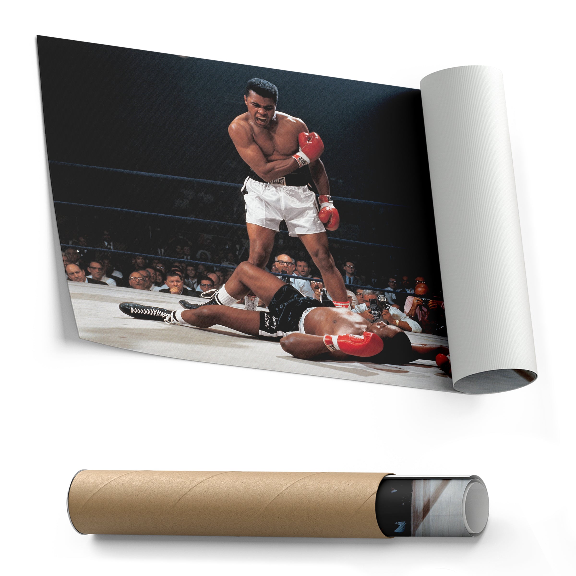Muhammad Ali vs Sonny Liston Canvas – Phantom Punch Boxing Wall Art