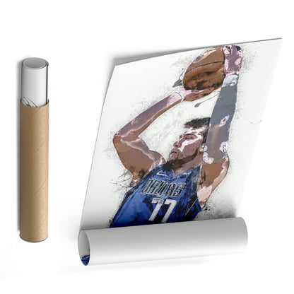 Luka Doncic Canvas Art – Dallas Mavericks Wall Decor