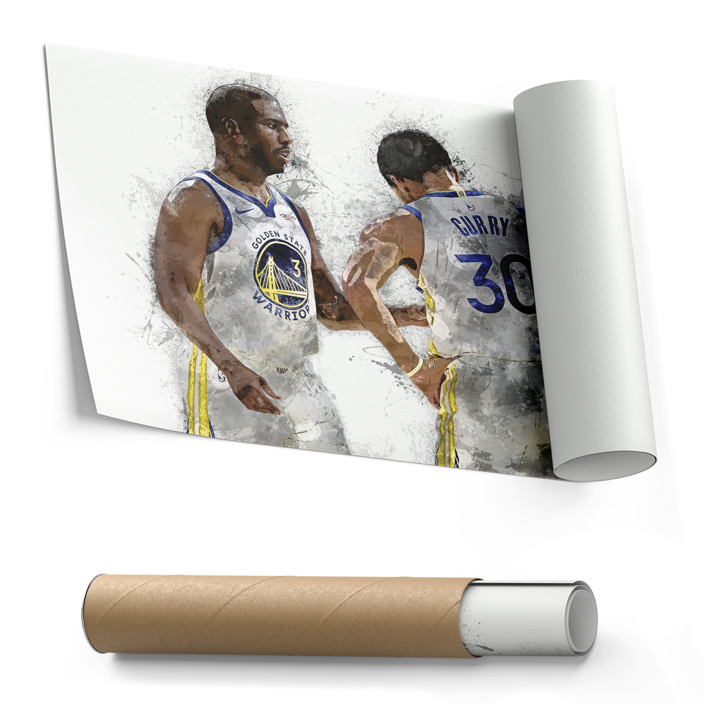 Stephen Curry & Chris Paul Canvas Art – Golden State Warriors Wall Decor